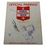 Brewer, Nichols, Irwin & Twenty Five (25) Others Signed 1971 Doral Eastern Open Official Pairings Sheet JSA ALOA
