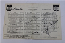 Brewer, Nichols, Irwin & Twenty Five (25) Others Signed 1971 Doral Eastern Open Official Pairings Sheet JSA ALOA