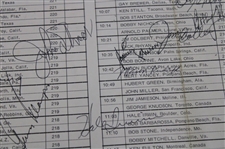 Brewer, Nichols, Irwin & Twenty Five (25) Others Signed 1971 Doral Eastern Open Official Pairings Sheet JSA ALOA