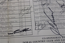 Brewer, Nichols, Irwin & Twenty Five (25) Others Signed 1971 Doral Eastern Open Official Pairings Sheet JSA ALOA