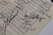 Brewer, Nichols, Irwin & Twenty Five (25) Others Signed 1971 Doral Eastern Open Official Pairings Sheet JSA ALOA
