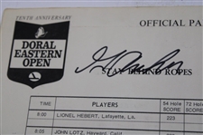Brewer, Nichols, Irwin & Twenty Five (25) Others Signed 1971 Doral Eastern Open Official Pairings Sheet JSA ALOA