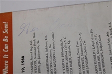 Lema, Floyd, Aaron & Seven (7) Others Signed 1966 Colonial National Inv. Tournament Pairing Sheet JSA ALOA
