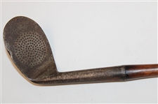 Spalding Gold Medal Niblic Round Dot Punched Face Pattern w/Original Shaft Stamp Circa 1898-1905