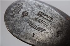 Spalding Gold Medal Niblic Round Dot Punched Face Pattern w/Original Shaft Stamp Circa 1898-1905