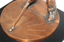 Pinehurst Country Club Balfour Putter Boy Bronze Sundial Statue