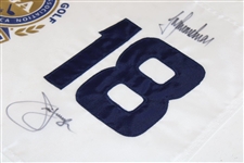 Padraig, Immelman, Goosen & Furyk Signed 2008 PGA Grand Slam of Golf Screen Flag Beckett #AD40782