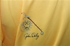 John Daly Signed Personal Chevrolet Light Orange Polo 3XL Golf Shirt w/Sponsors JSA ALOA