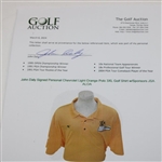 John Daly Signed Personal Chevrolet Light Orange Polo 3XL Golf Shirt w/Sponsors JSA ALOA