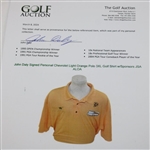 John Daly Signed Personal Chevrolet Light Orange Polo 3XL Golf Shirt w/Sponsors JSA ALOA