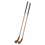 Two (2) Unmarked Juvenile Hickory Shaft Reproduction Putters