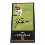 Jack Nicklaus Signed 1975 Masters Collection GSV Golf Card JSA ALOA