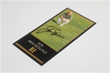 Jack Nicklaus Signed '1975' Masters Collection GSV Golf Card JSA ALOA