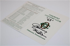 Johnny Miller Signed Oakmont Country Club Scorecard w/'63' JSA ALOA