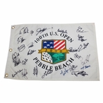 Multi-Signed 2000 US Open at Pebble Beach 100th Flag JSA ALOA