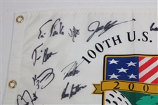 Multi-Signed 2000 US Open at Pebble Beach '100th' Flag JSA ALOA