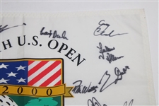 Multi-Signed 2000 US Open at Pebble Beach '100th' Flag JSA ALOA