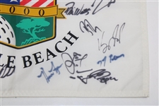 Multi-Signed 2000 US Open at Pebble Beach '100th' Flag JSA ALOA