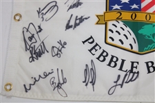 Multi-Signed 2000 US Open at Pebble Beach '100th' Flag JSA ALOA