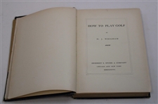 1897 'How To Play Golf' 1st Edition By H.J. Whigham
