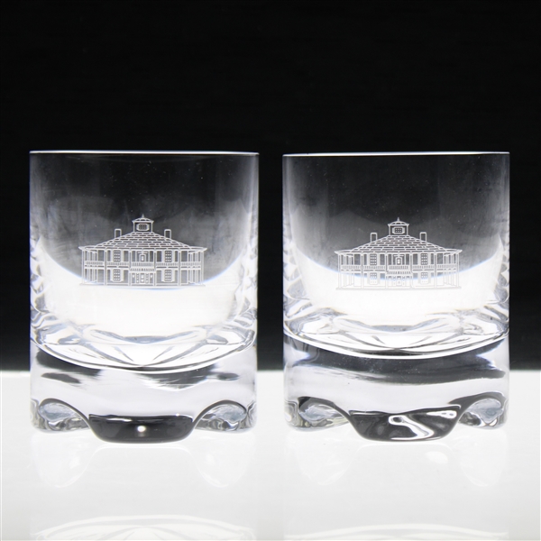 Two (2) Augusta National Golf Club Clubhouse Rocks Glasses