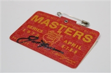 Jack Nicklaus Signed 1972 Masters SERIES Badge #5735 JSA ALOA