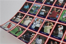 Uncut Sheet of 1989 PGA Tour Golf Cards