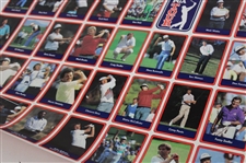 Uncut Sheet of 1989 PGA Tour Golf Cards
