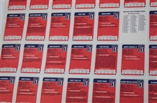 Uncut Sheet of 1989 PGA Tour Golf Cards