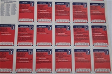 Uncut Sheet of 1989 PGA Tour Golf Cards
