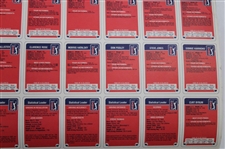 Uncut Sheet of 1989 PGA Tour Golf Cards