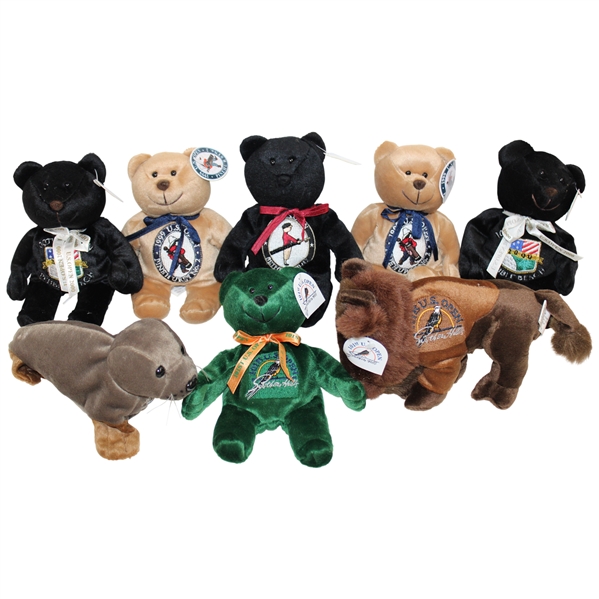 Eight (8) US Open Mini Plush Animals