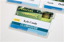2007, 2008 & 2009 Masters Tournament Clubhouse Badges