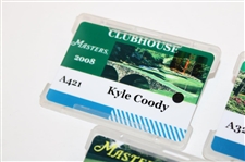 2007, 2008 & 2009 Masters Tournament Clubhouse Badges