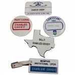 Five (5) Charles Coody Various Contestant Badges