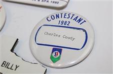 Five (5) Charles Coody Various Contestant Badges