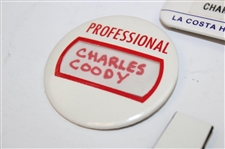 Five (5) Charles Coody Various Contestant Badges