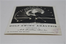1940 Bobby Jones 'Golf Swing Analysis' Spalding Edgerton Study Photo Card Advertisement