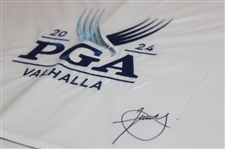 Xander Schauffele Signed 2024 PGA at Valhalla Embroidered Flag Beckett #BM64128