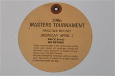 Jack Nicklaus & Gary Player Signed 1986 Masters Monday Ticket #03302 JSA ALOA