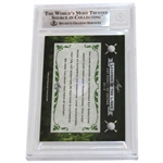 Louise Suggs 2013 Legends Of The Links Leaf Cut Signature Card Beckett Slabbed 1 Of 2 w/Box
