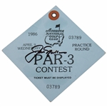 Jack Nicklaus Signed 1986 Masters Par 3 Contest Ticket #03789 JSA ALOA