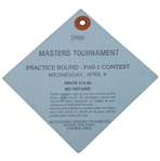 Jack Nicklaus Signed 1986 Masters Par 3 Contest Ticket #03789 JSA ALOA