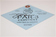 Jack Nicklaus Signed 1986 Masters Par 3 Contest Ticket #03789 JSA ALOA