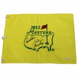 Palmer, Nicklaus, & Player Big Three Signed 2012 Masters Embroidered Flag JSA #X58223