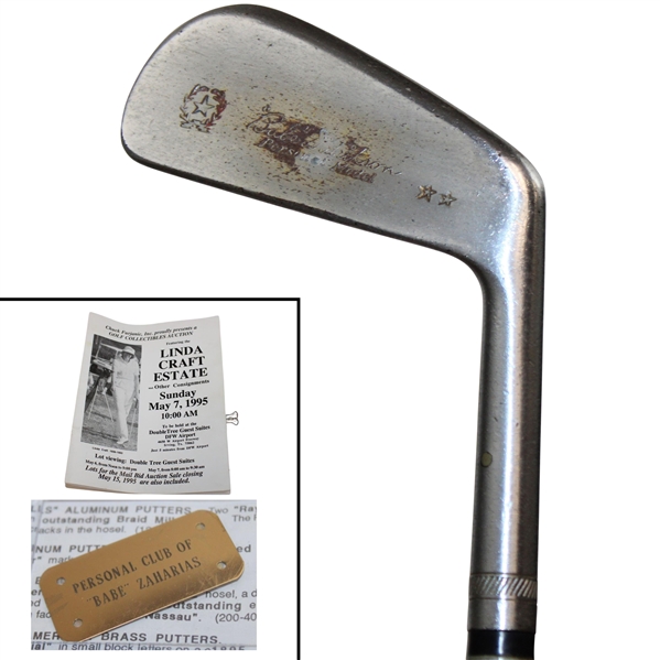 Babe Didrickson Zaharias’ Personal Model MacGregor 3-Iron with Auction Program & Tag - Attributed