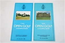 Six (6) Open Championship, US Open & PGA Championship Map Guides/Pairing Sheets