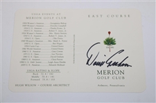 David Graham Signed Merion GC East Course Scorecard & Index Card w/1981 US Open Ticket Info & Bag Tag