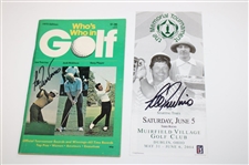 Lee Trevino Signed Time Magazine/Photo/Booklet & 2004 Memorial Tournament 3rd Rd Pairing Sheet JSA ALOA
