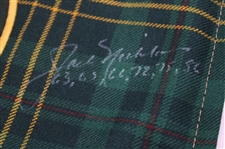 Jack Nicklaus Signed Masters Ltd Ed Tartan Flag with Years won JSA ALOA